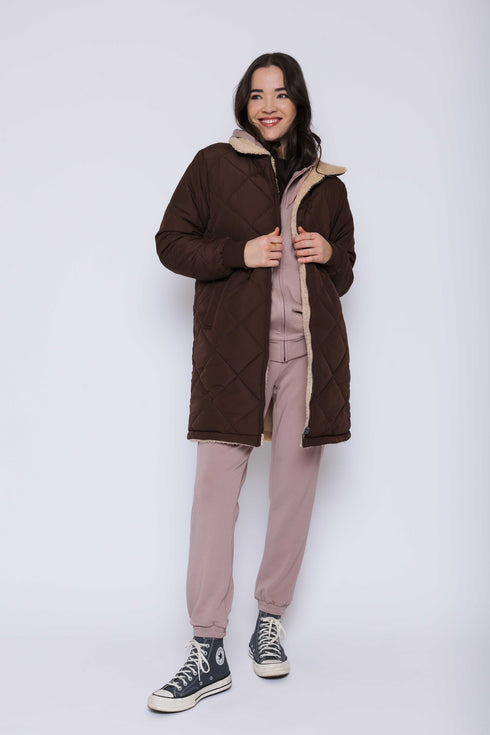 Sydney-Reversible Sherpa Lined Coat